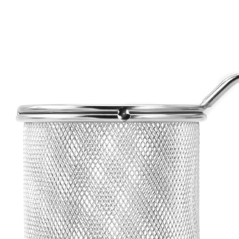 High Quality Cylindrical Metal Iron Wire Kitchen Accessories Stainless Steel Round Mesh Fry Basket