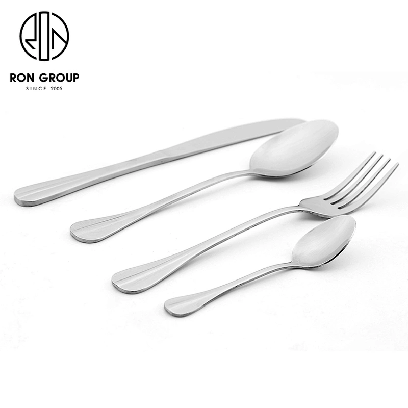 Custom Logo Stainless Steel Silver Hotel Restaurant Wholesale Cutlery Set