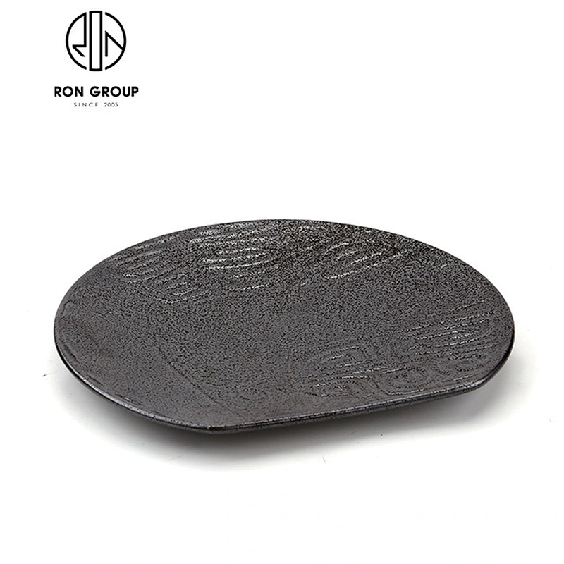 black ruffle wedding cheap wholesale ceramic charger Plates