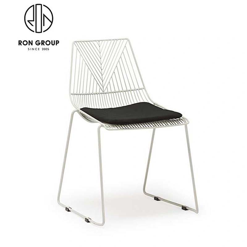 Wholesale Yellow Wire Mesh Metal Dining Chair