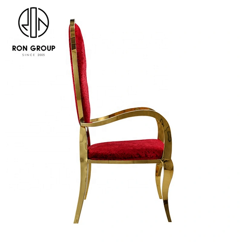New Design Restaurant Furniture Round Back Luxury Stainless Steel Chair