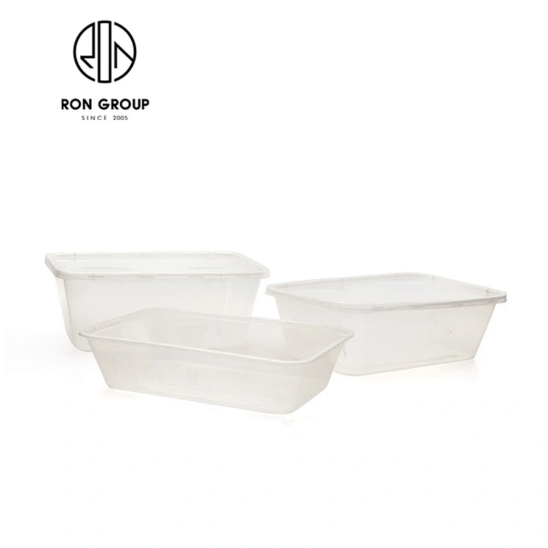 Take away disposable plastic round lunch box
