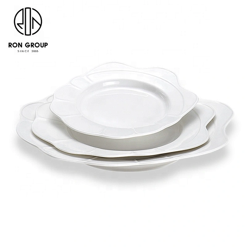 High Quality Unique Sun Flower Round Soup Plate For Restaurant