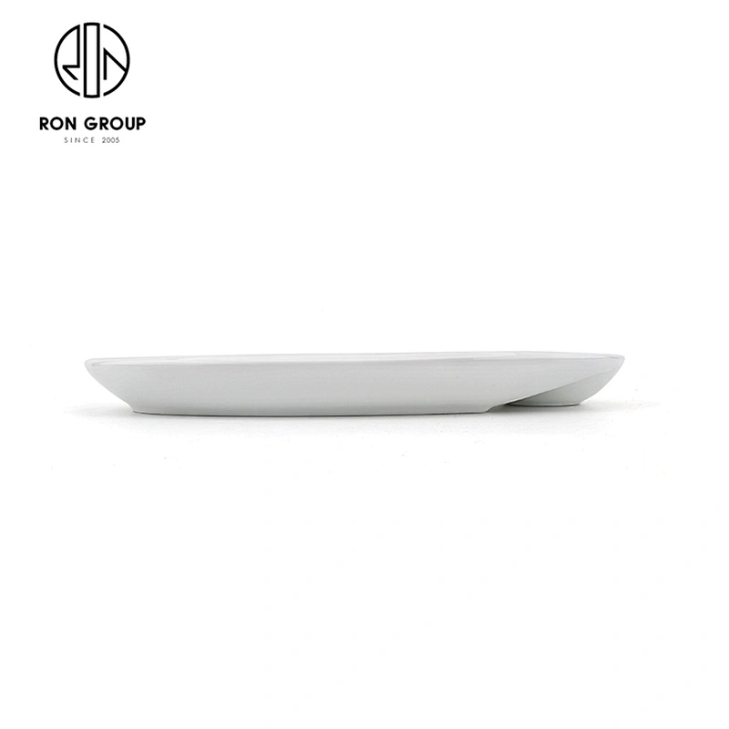 Simple Style Porcelain White Serving Sauce Dinner Oval Sushi Plate For Sale