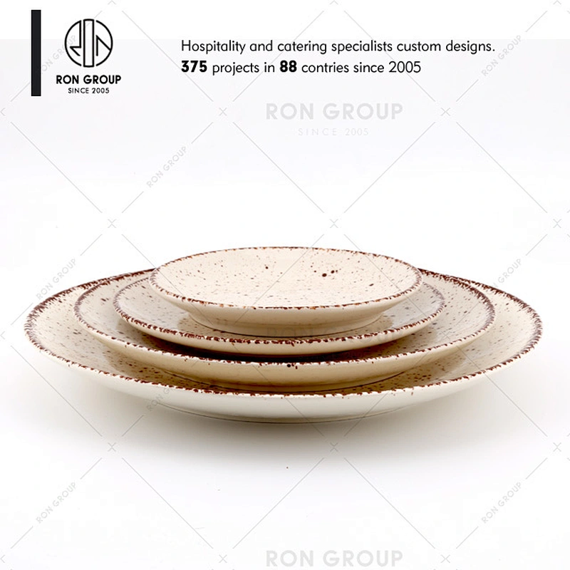 Wholesale White Round Ceramic Dinner Plate For Restaurant