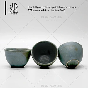 Restaurant Small Green Ceramic Soup Pot