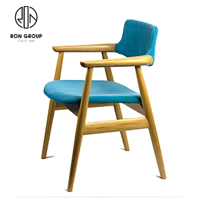 Wholesale Wooden Soft Seat Chair Restaurant Dining Modern With Arms