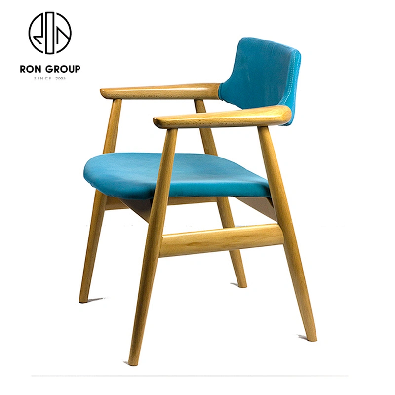 Wholesale Wooden Soft Seat Chair Restaurant Dining Modern With Arms