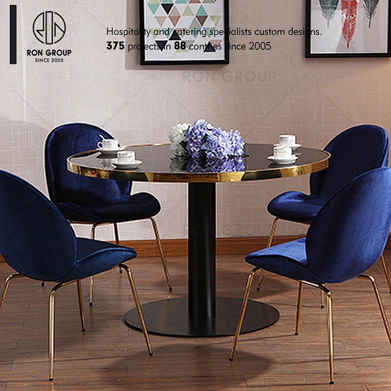 Factory durable industrial black wrought iron base for dining table
