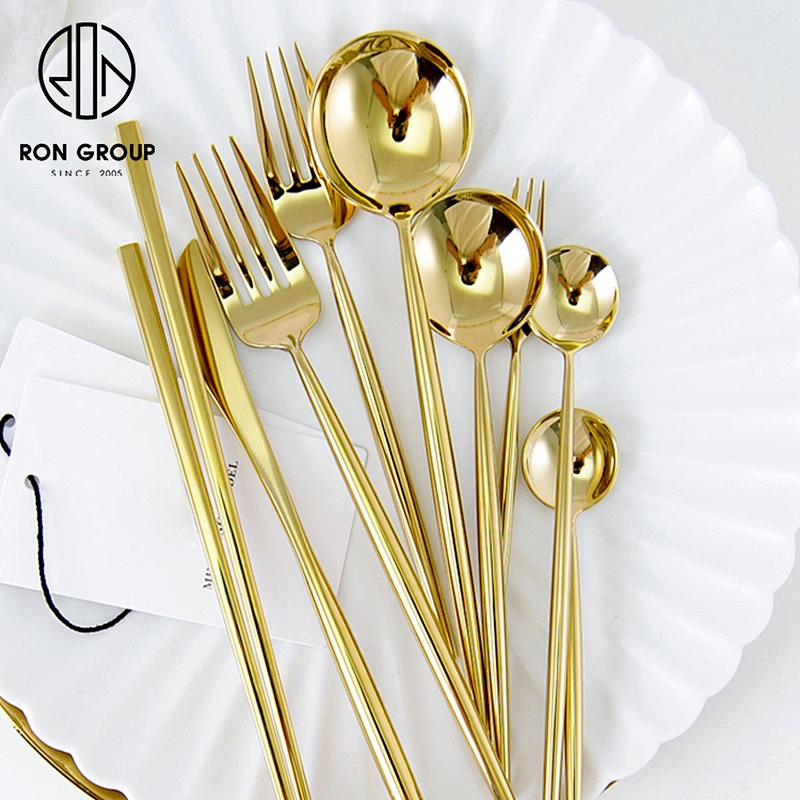 Wholesale Dinnerware Set Stainless Steel 304 Wedding Gold Flatware