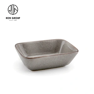 Wholesale Tableware  Ceramic Dinner  Rectangle small Plate for Restaurant