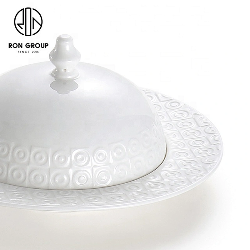 Modern Restaurant Ceramic Round Soup Bowl For Bottom Chassis