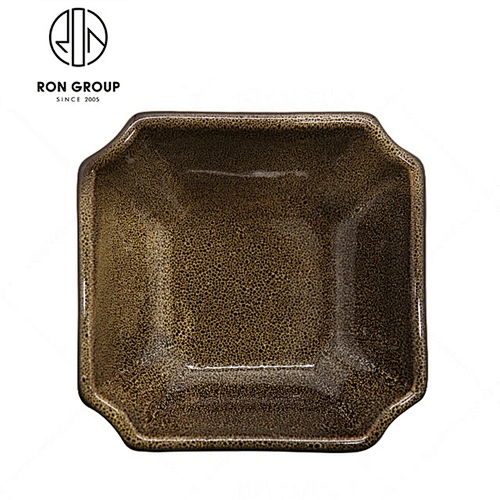 High Capacity Durable Irregular Shape 8 Inch Restaurant Ceramic Bowl