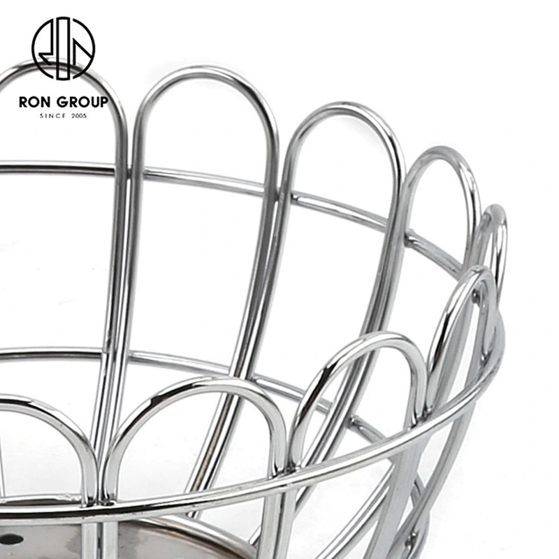 High Quality Metal Iron Wire Restaurant Accessories Electroplate Pumpkin Basket