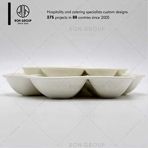 Hot Sale Dinner Ceramic Divided Plate For Restaurant