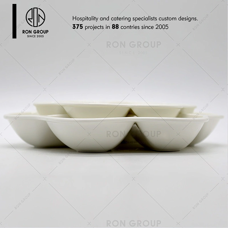Hot Sale Dinner Ceramic Divided Plate For Restaurant