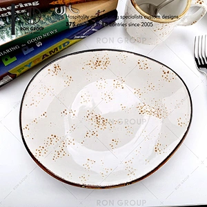Wholesale Stylish Ceramic Restaurant Hotel Ceramic Dinner Plate