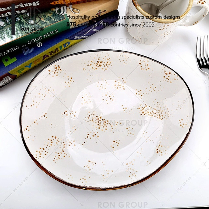 Wholesale Stylish Ceramic Restaurant Hotel Ceramic Dinner Plate