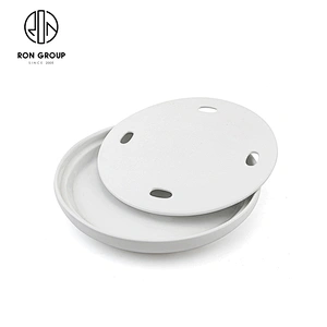 Hotel Clubhouse Tableware Wholesale White Round Plate Sashimi Porcelain Dry Ice Tray