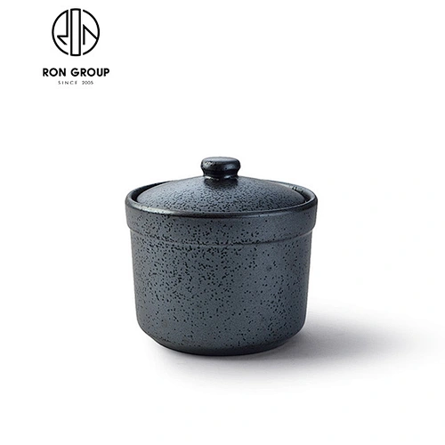 Kitchen Wholesale Black Ceramic Stew Pot With Lids