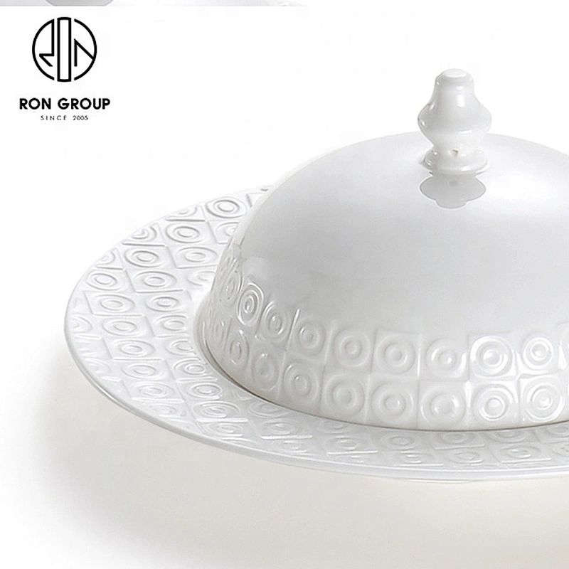 Modern Restaurant Ceramic Round Soup Bowl For Bottom Chassis