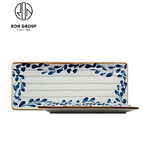 Wholesale 9 Inch Restaurant Dinner Japanese Plates With Four Stand