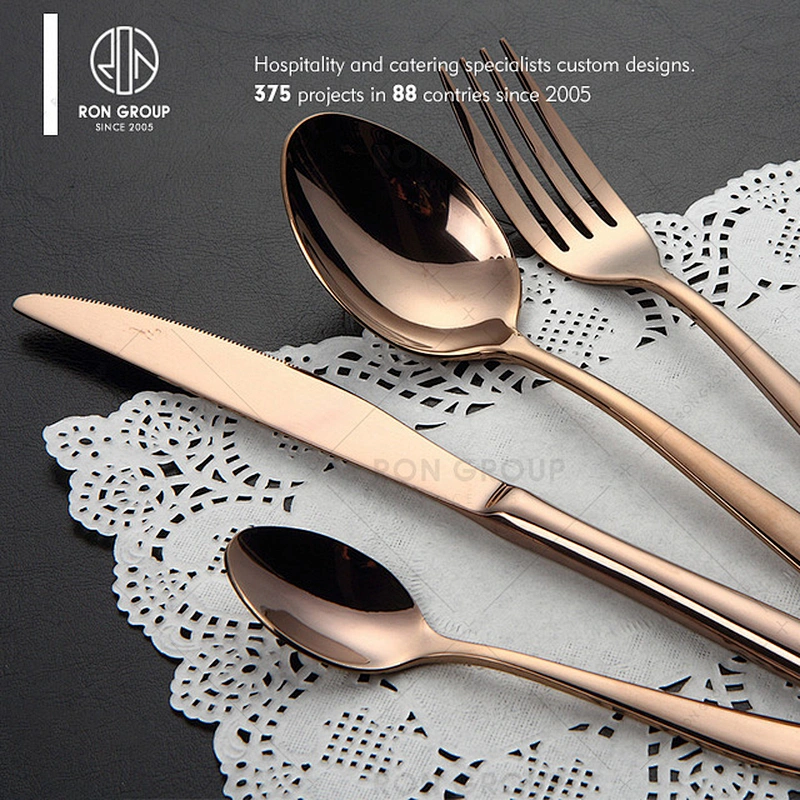 Good Quality Gold Plated Cutlery Set For Restaurants