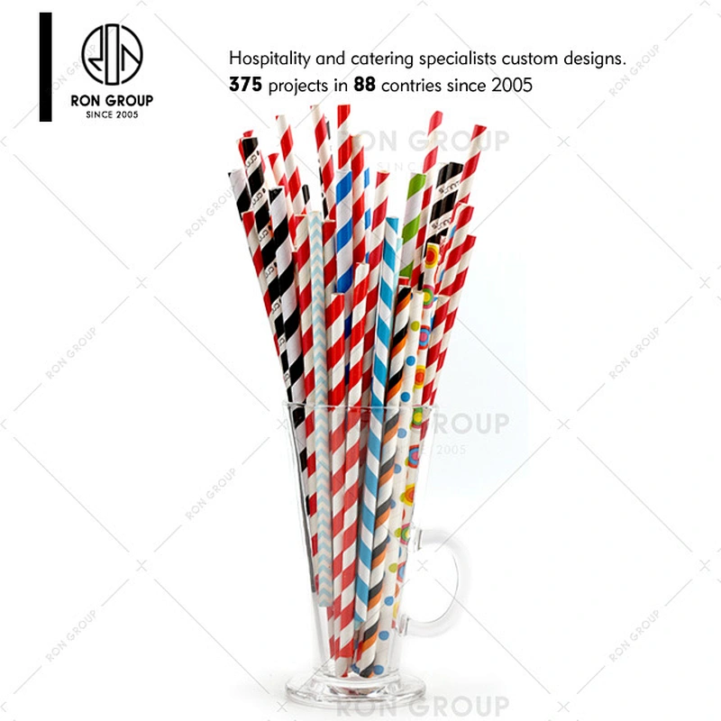 CE / EU pass restaurant disposable colorful plastic drinking straw