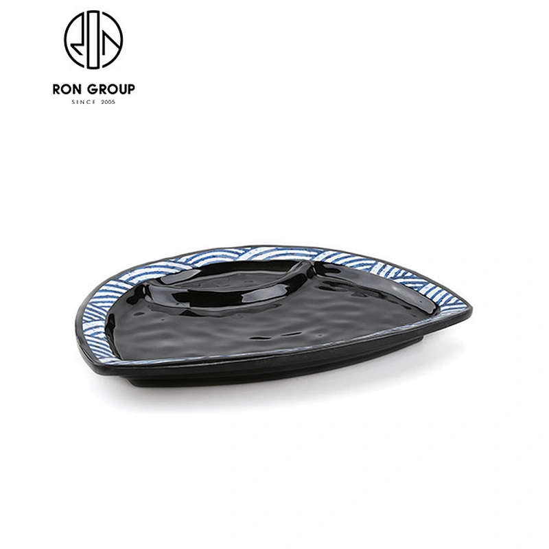 Rhombus shape unbreakable dishes ceramic  plates