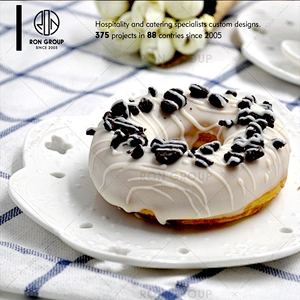 Ceramic White Dinner Plate for Restaurant Hotel Wedding