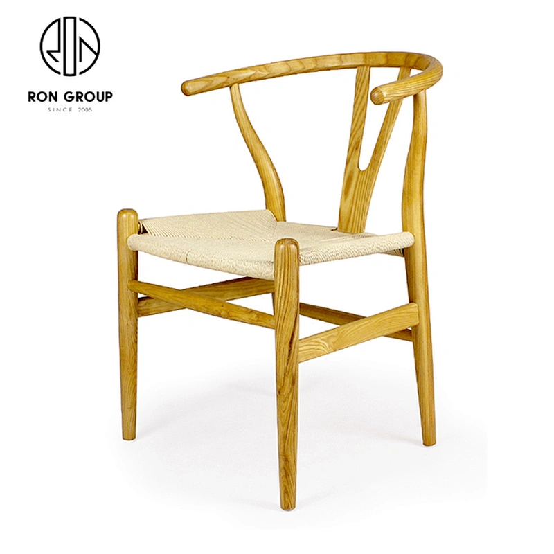European Style Morden Furniture Y Dining White Ash Wishbone Chair