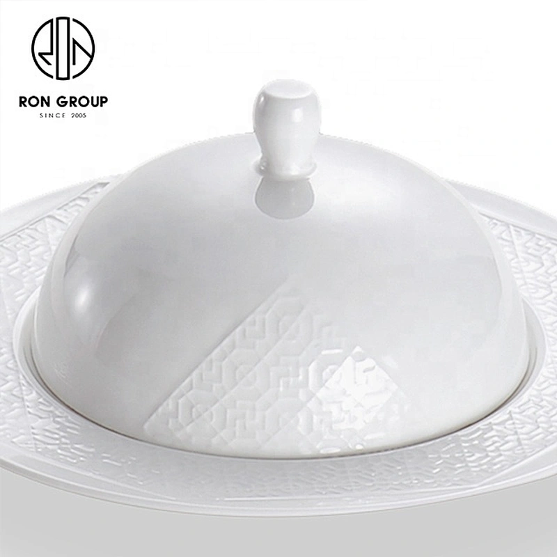 Direct Sales Western Restaurant Dedicated White Ceramic Soup Bowl