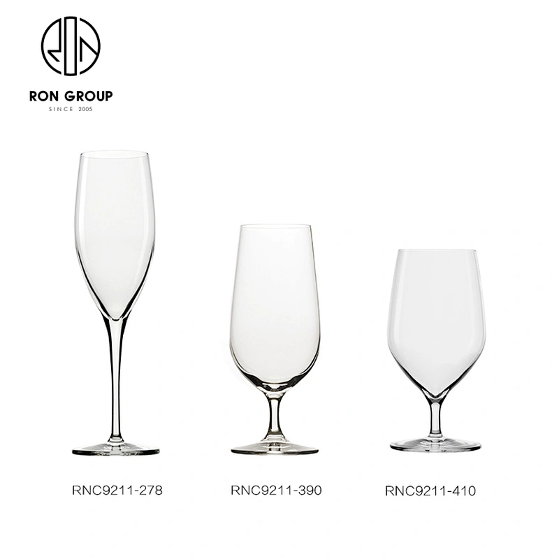 278ML Crystal Flute Champagne Shatterproof Wine Glasses For Coffee Shop