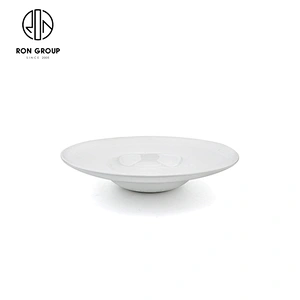 High Quality Modern Simple Porcelain Round Hat Shape Dinner Plate