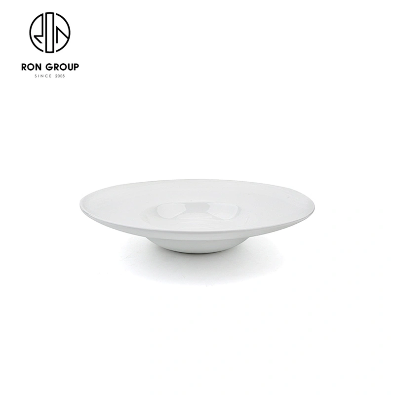 High Quality Modern Simple Porcelain Round Hat Shape Dinner Plate