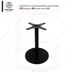 Factory durable industrial black wrought iron base for dining table