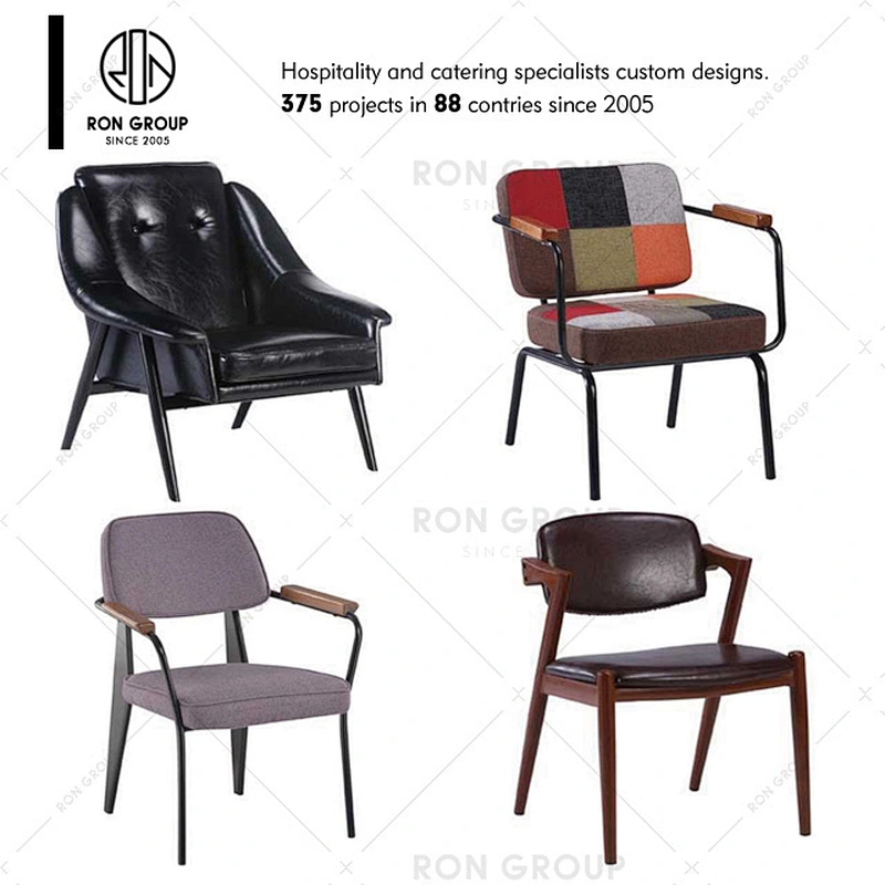 Wholesale Restaurant Metal Frame Chair With Leather Seat