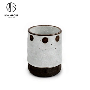 Retro Reusable Custom Water Cup Ceramic Tea Mug For Restaurant Hotel