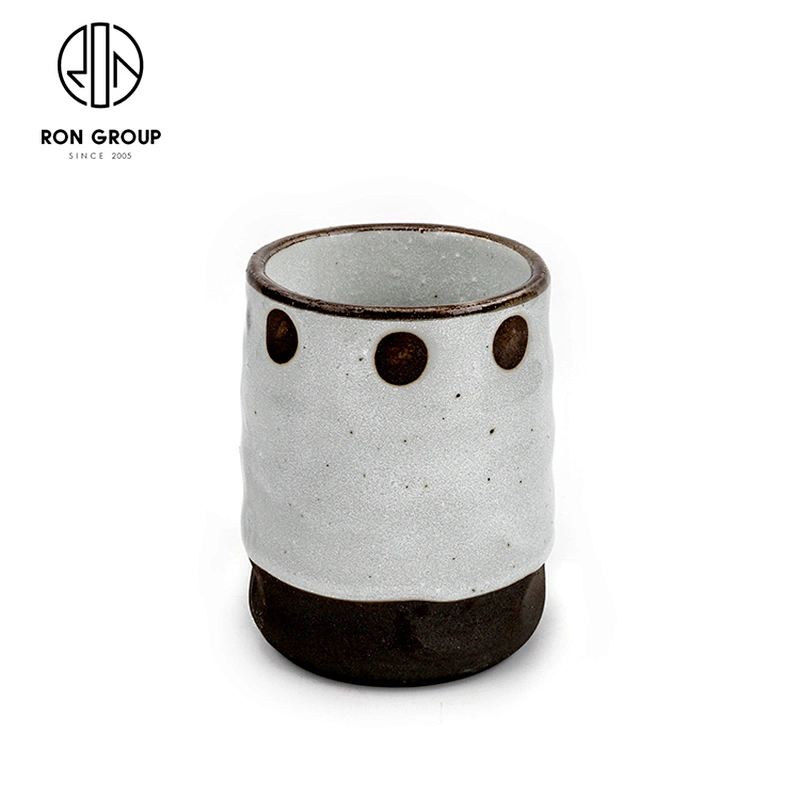 Retro Reusable Custom Water Cup Ceramic Tea Mug For Restaurant Hotel