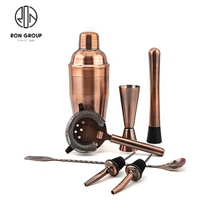 Cocktail Shaker Set Promotional 700ml Plastic Bottle Shape Cocktail Shaker