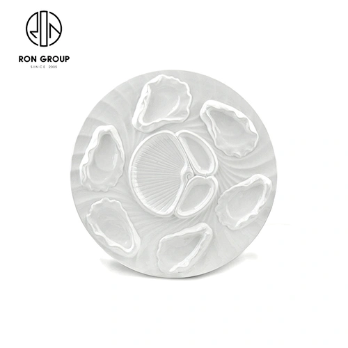 Wholesale Restaurant Dinnerware Porcelain Custom 14 Inch Oyster Plate