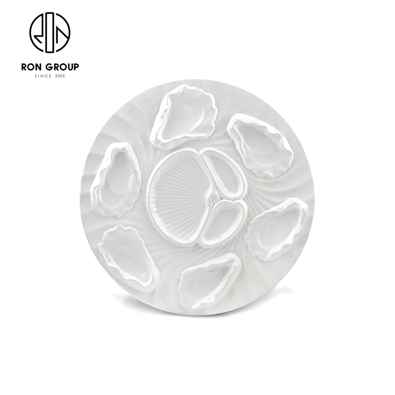 Wholesale Restaurant Dinnerware Porcelain Custom 14 Inch Oyster Plate