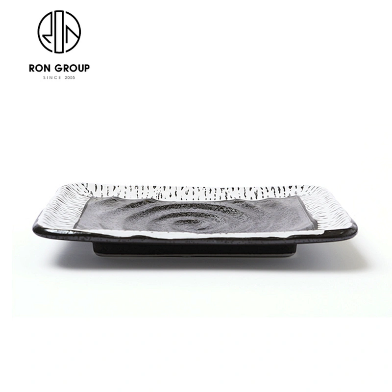 9 Inch Ceramics Classical Rectangular Dinner Plate For Restaurant
