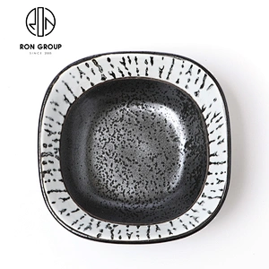 Japanese And Korean Style Restaurant Dinnerware Ceramic Square Porcelain Bowl