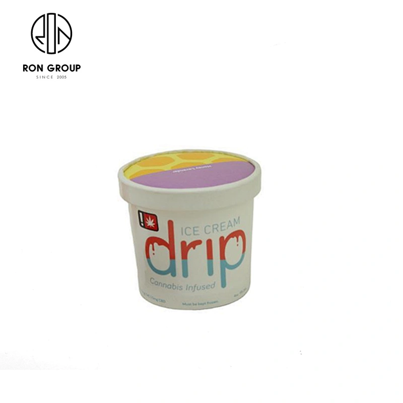 Restaurant supplier disposable custom printed 100% Disposable Eco-friendly ice cream cup