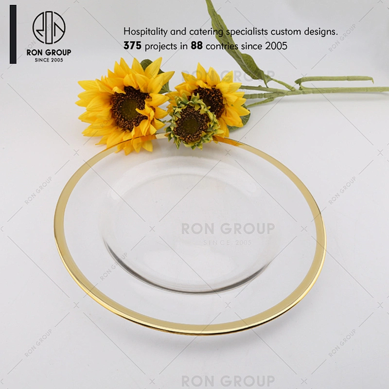 High Quality Beauty Glass Wedding Charger Dinner Plates