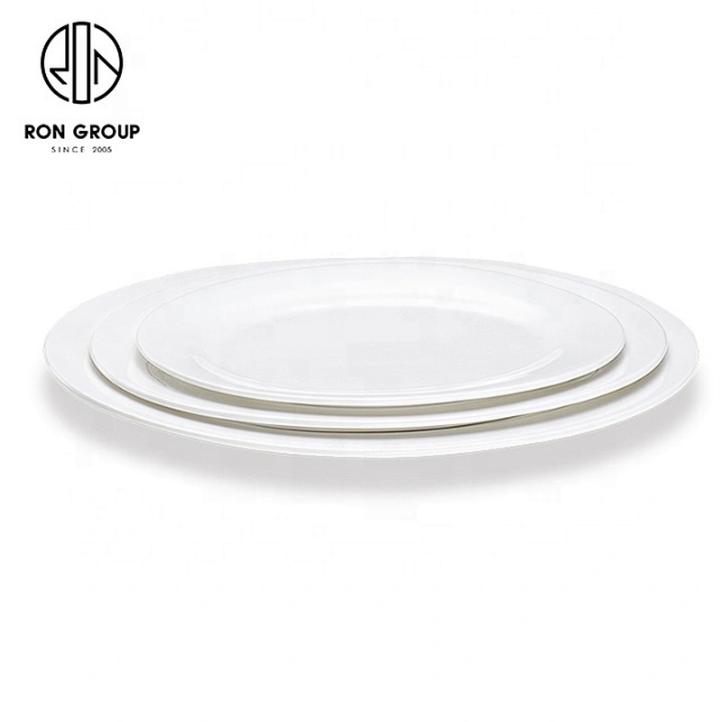 Customized White Ceramic Oval Fish Plate For Restaurant Dedicated