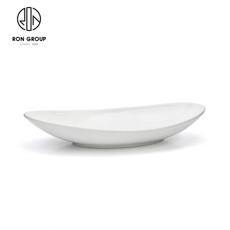 Wholesale Custom Restaurant Serving Dishes Oval Long Dinner Plate