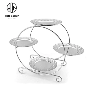 Table Decoration Food Display 4-Layer Metal Multi-Layer Fruit Plate