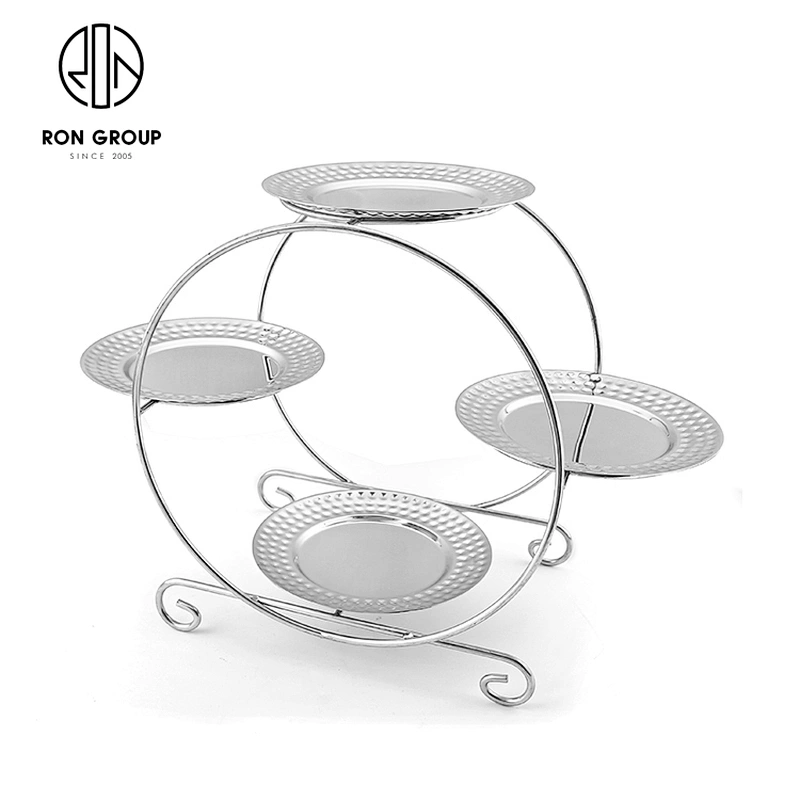 Table Decoration Food Display 4-Layer Metal Multi-Layer Fruit Plate